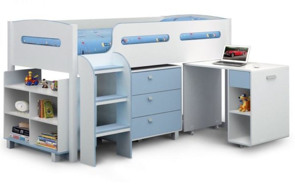 Kimbo Cabin Bed in Blue & White