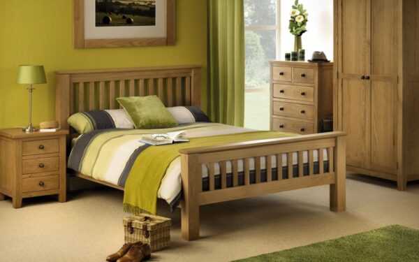 Amsterdam Oak Bed High-Foot-End