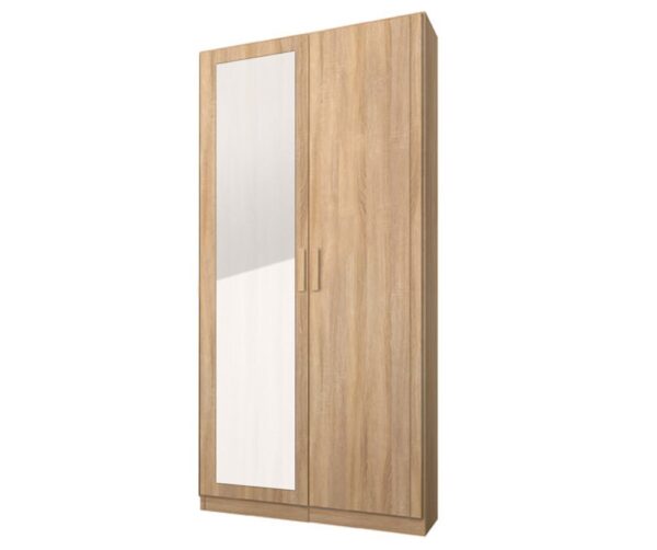 Rivera Hinged Mirrored 2 Door Wardrobe