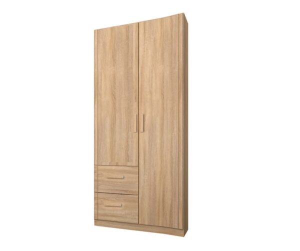 Rivera Hinged Left 2 Door Wardrobe w/ Drawers