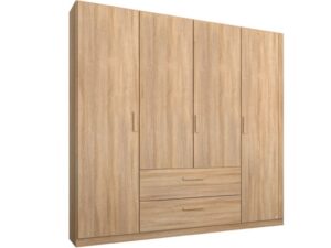 Rivera Wardrobe In Sonoma Oak 4 doors 2 drawers