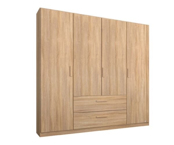 Rivera Wardrobe In Sonoma Oak 4 doors 2 drawers