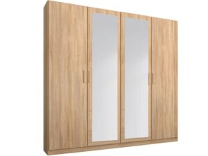 Rivera Hinged Mirrored 4 Door Wardrobe