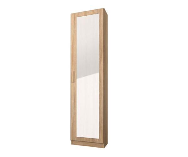 Rivera Single Door Mirrored Wardrobe