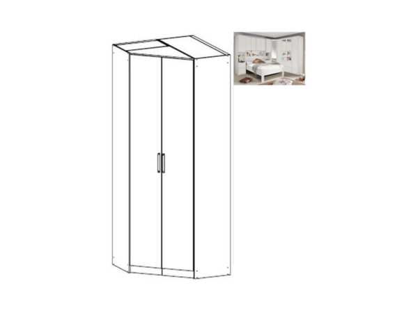 Rivera Hinged 2 Door Corner Wardrobe