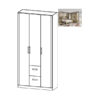 Rivera Hinged 3 Door Wardrobe w/ Drawers