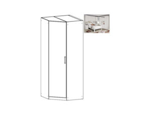 Rivera Hinged Door Corner Wardrobe