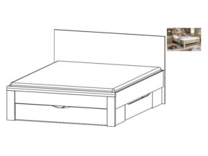 Rivera Bed with Plinth Drawers