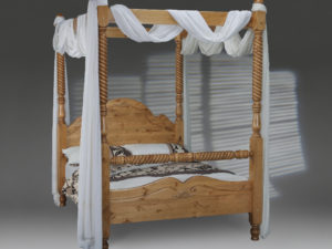 Windsor Four Poster Pine Bed Frame
