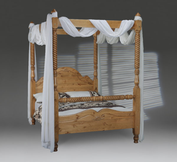 Windsor Four Poster Pine Bed Frame