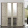 Dakar 2 Wooden and Mirrored Wardrobe
