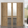 Dakar 2 Wooden and Mirrored Wardrobe