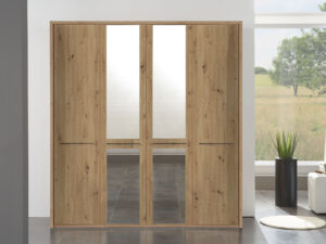 Dakar 2 Wooden and Mirrored Wardrobe