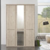 Dakar 2 Wooden and Mirrored Wardrobe