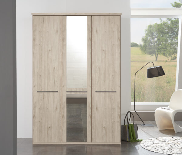 Dakar 2 Wooden and Mirrored Wardrobe