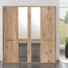 Dakar 2 Wooden and Mirrored Wardrobe