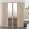 Dakar 2 Wooden and Mirrored Wardrobe