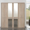 Dakar 2 Wooden and Mirrored Wardrobe