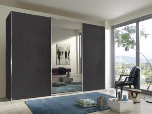 Miami Plus Glass and Mirrored Wardrobe