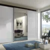 Miami Plus Glass and Mirrored Wardrobe