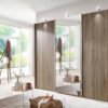 Miami Plus Wooden and Mirrored Wardrobe