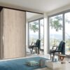 Miami Plus Wooden and Mirrored Wardrobe