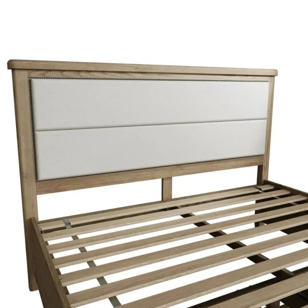 Horton Upholstered Oak Bed Frame with End Drawers
